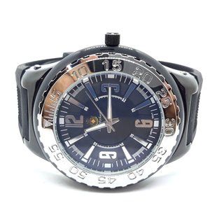 LOUIS RICHARD Pendragon Men's Watch Black Case Black Dial, Silver Indexes 53mm